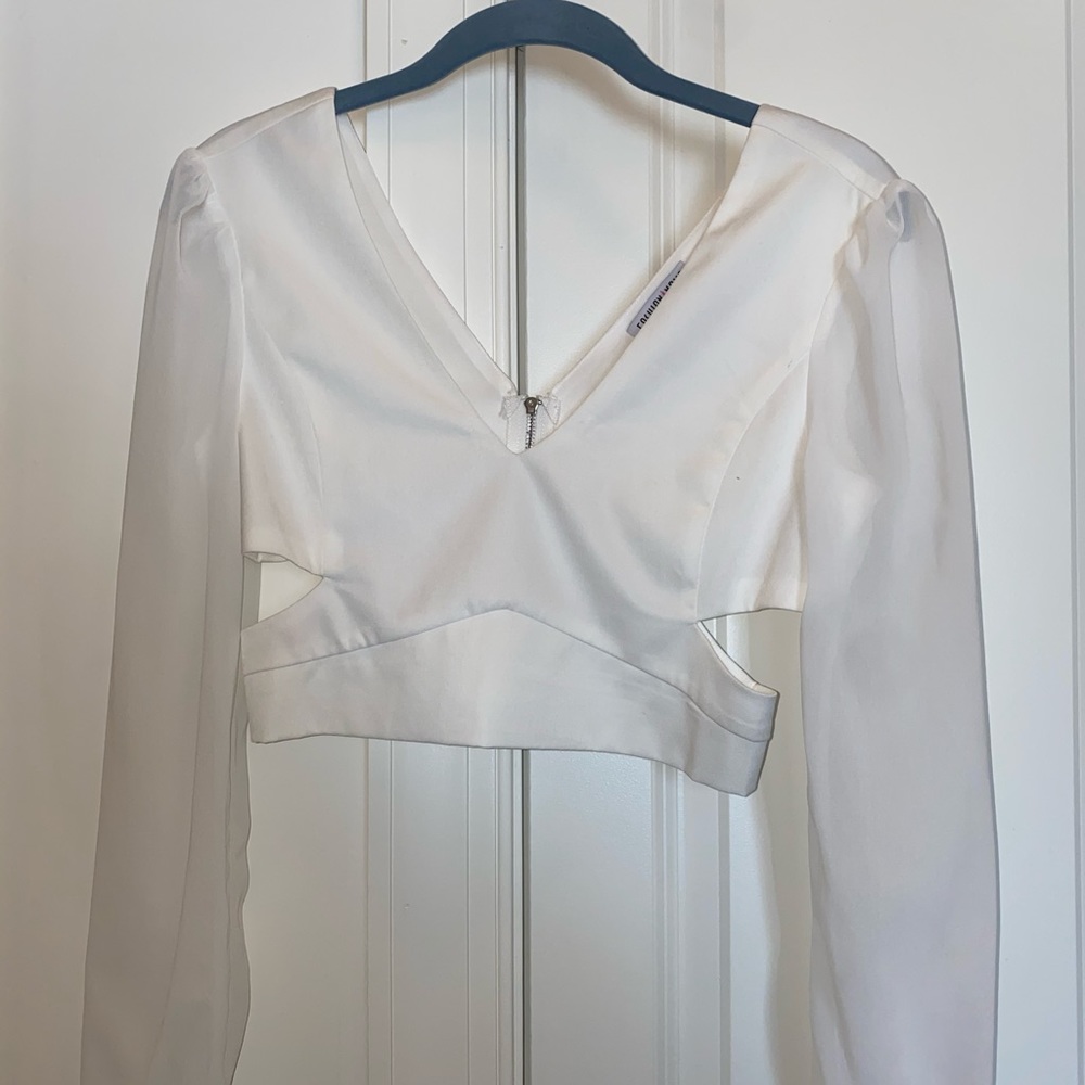 Long Sleeve Crop Top with Side Slits